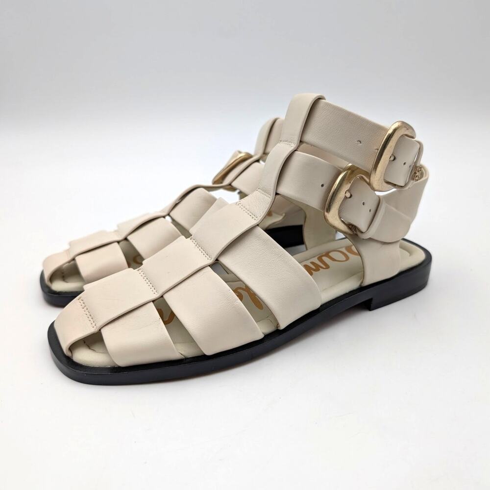 Sam Edelman Dawn Sandals Women's Bleached Beechwood Weave Size US5.5M EU35.5